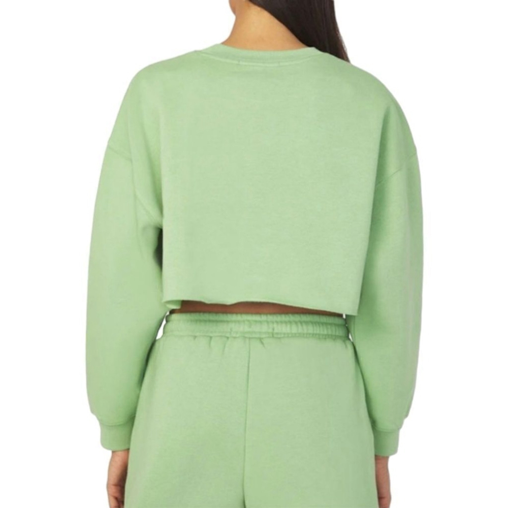 WEWOREWHAT Fair Green Cutoff Pullover XS NWT Clean Girl Aesthetic Cozy - Picture 4 of 13